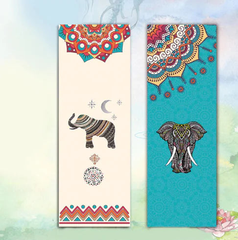 Elephant Print Yoga Mat - Yoga Blanket