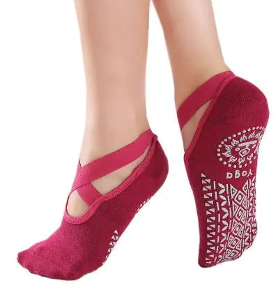 Cross belt yoga socks