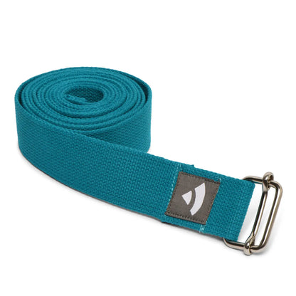 Asana Belt Yoga Strap with Sliding Buckle – 100% Cotton Adjustable Strap for Yoga and Pilates