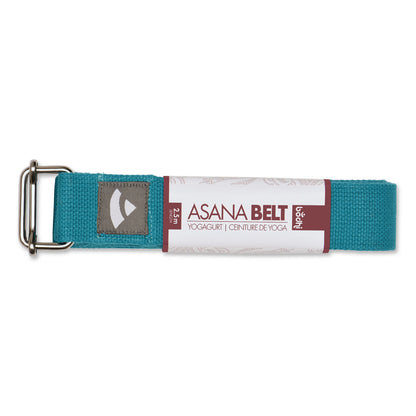Asana Belt Yoga Strap with Sliding Buckle – 100% Cotton Adjustable Strap for Yoga and Pilates