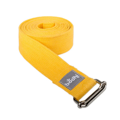 Asana Belt Yoga Strap with Sliding Buckle – 100% Cotton Adjustable Strap for Yoga and Pilates