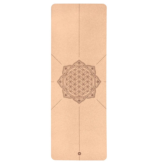 Cork Yoga Mat, Flower of Life