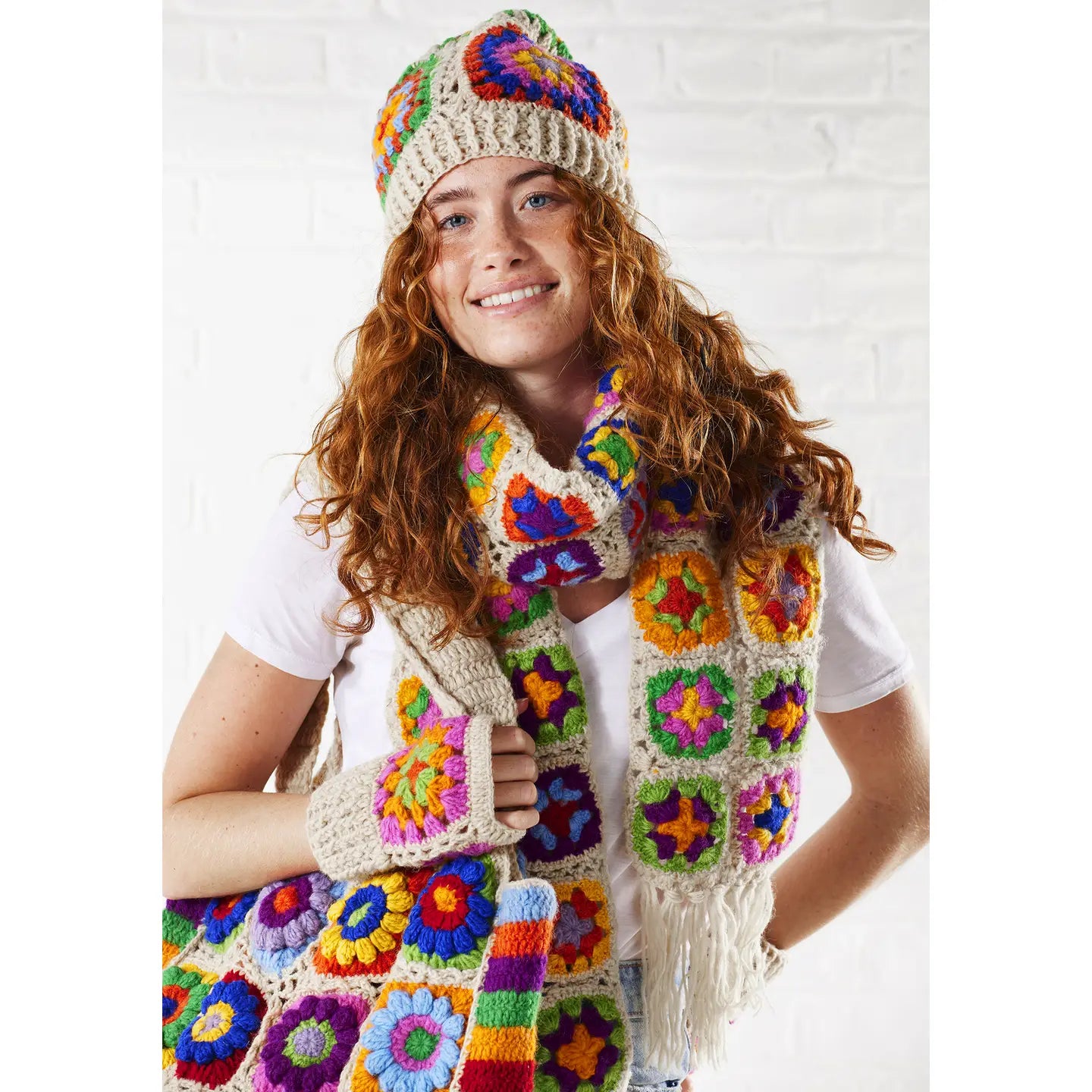 Crochet Rainbow Bag Namaste – Handmade Wool Tote