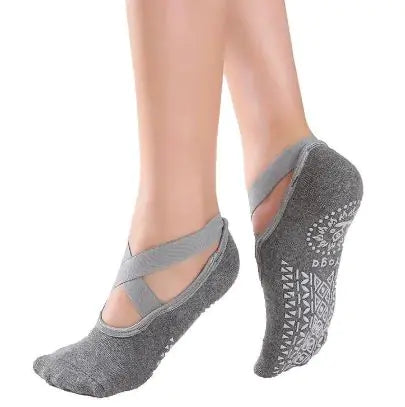 Cross belt yoga socks