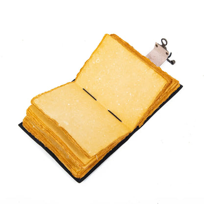 Vintage Leather Journal Diary with Mother of Earth Print – Handmade, Eco-Friendly