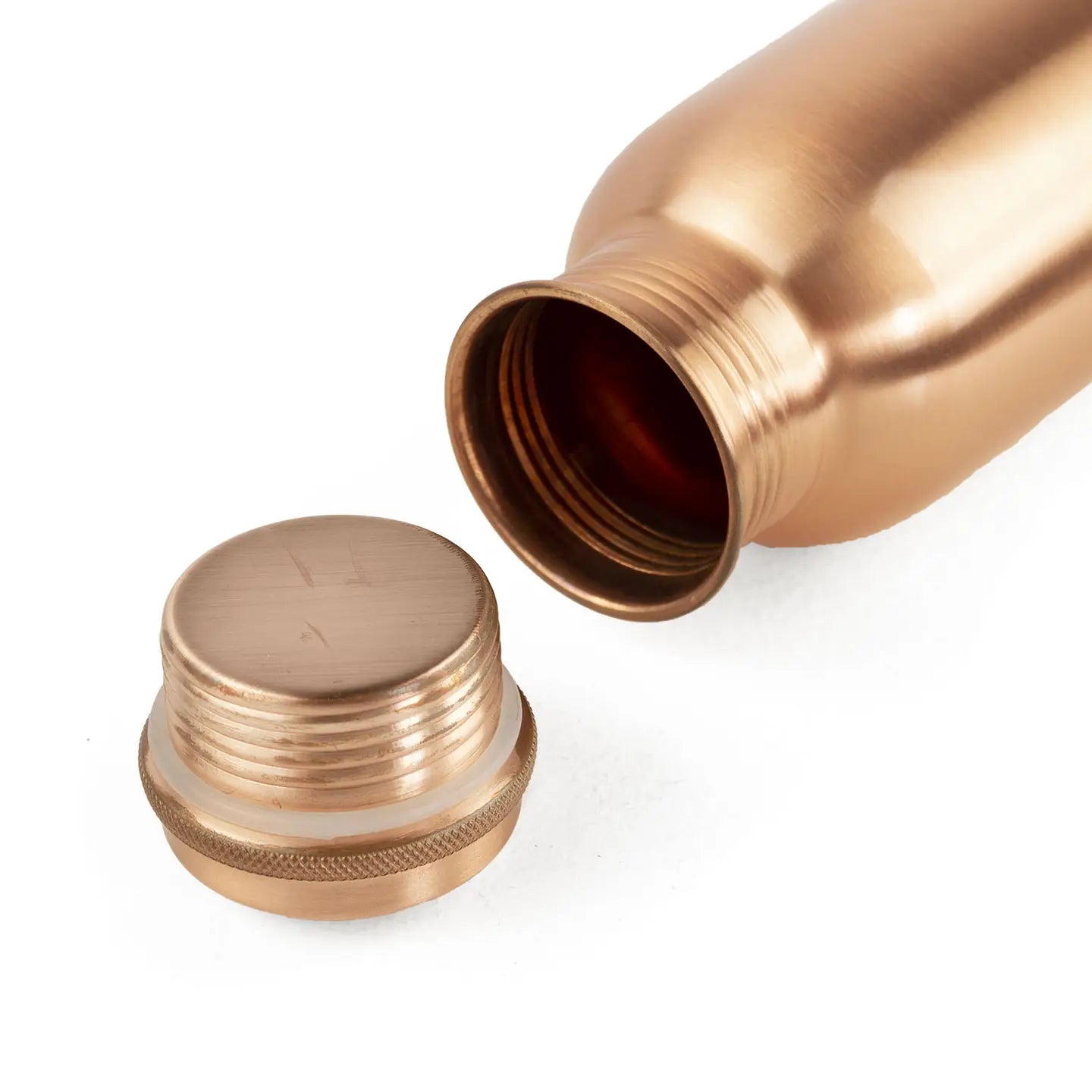 Copper Water Bottle with Screw Cap – Ayurvedic, Engraved or Hammered, Eco-Friendly